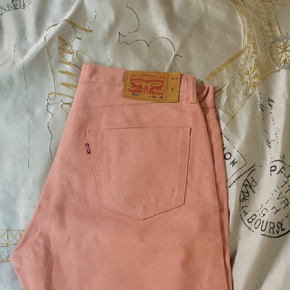 Levi's Straight Pink Denim Jeans